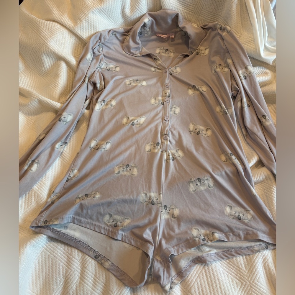 La Vie En Rose Light Lavender/Grey Koala Onesie
